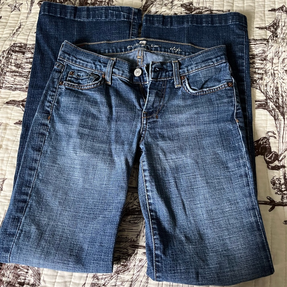 7 For All Mankind Women’s Boot Cut Jeans - Blue - Picture 3 of 3